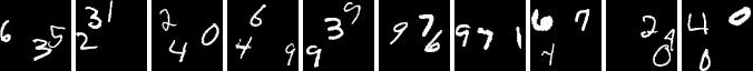 Multi-MNIST real examples